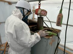 石綿含有煙突断熱材の除去工事｜福岡県飯塚駅