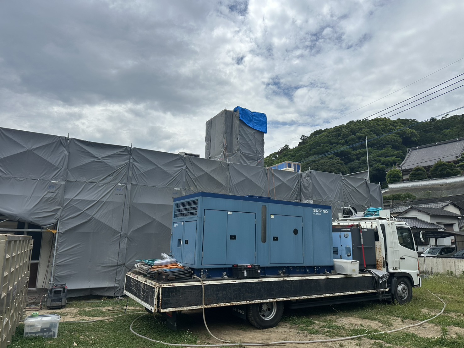 作業員によるノズル操作